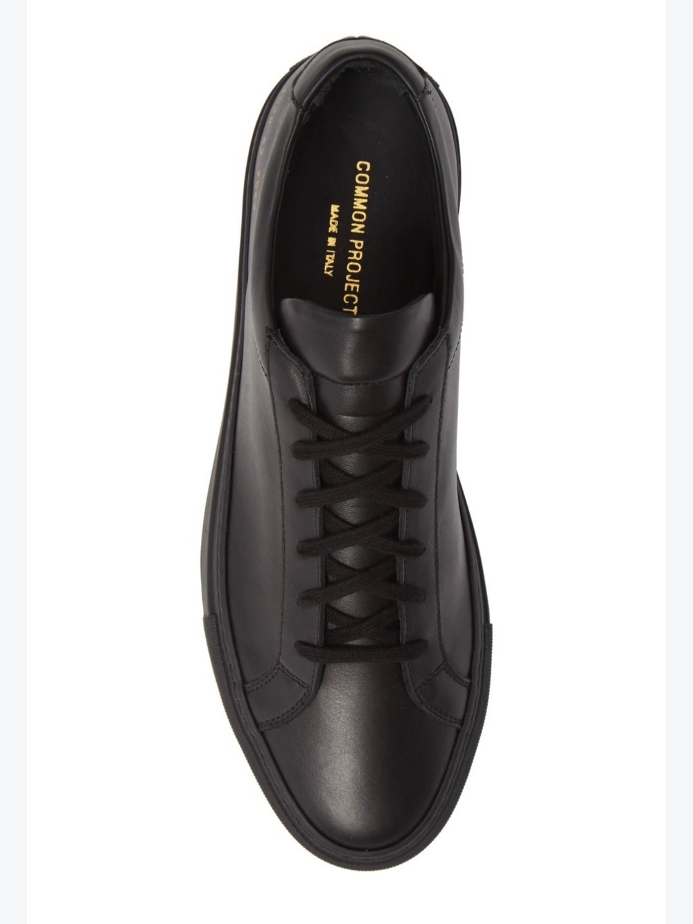 Woman by Common Projects Black Leather Lace-Up Oxfords